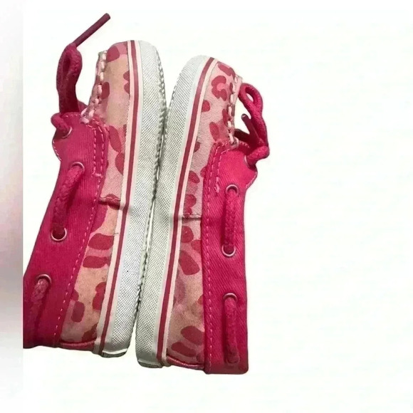 Sperry Top-Sider Shoes pink cheetah print sz 4 ifs13 - Picture 2 of 4